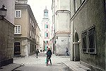  Ulica Klasztorna w Poznaniu, z tyłu poznańska Fara