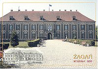  Dawny pałac książęcy, widok od strony północnej w roku 2003 oraz 1936 - Żagań