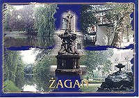  Przypałacowy park książęcy (staw karpiowy), młynówka, kanał <br> pałac od strony północnej, fontanna - Żagań