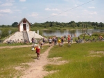 Postój przy wskaźniku poziomu wody w Odrze - Ratzdorf