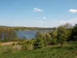 Widok na Jezioro Góra, za jeziorem z poznańskiego pierścienia skręce na szlak łącznikowy który przez Biskupice i Uzarzewo doprowadzi mnie do Poznania