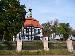Kościół o szachulcowym murze pruskim, zbudowany w latach 1765-1767 - Sułów.