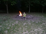 Wieczorem rozpaliliśmy ognisko, były pieczone kiełbaski i grzanki.