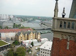 Widok na wschód: Górna Odra, Most Pokoju, Most Grunwaldzki.